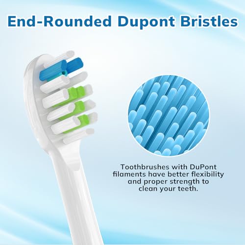 6 Pack Waterpik Sonic Fusion Toothbrush Replacement Heads White with Caps - Compatible SF01/SF02/SF03/SF04 - CloudDent
