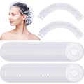 Retisee 1000 Pcs Disposable Shower Caps Bulk 18.2 Plastic Clear Hair Caps Elastic Large Thick Waterproof Bath Covers for Women Hair Care Cleaning Supplies Spa Hotel Salon Home Travel Accessories