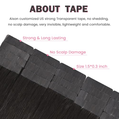 Dark Brown Tape-In Hair Extensions 18 Inches Human Hair 40g - #2 Variation