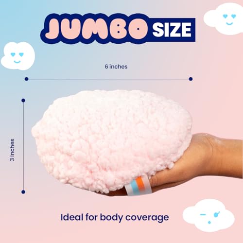 Megababe Oversized Dust Puff Applicator - 6x3 Inch Powder and Makeup Tool - Pack of 2
