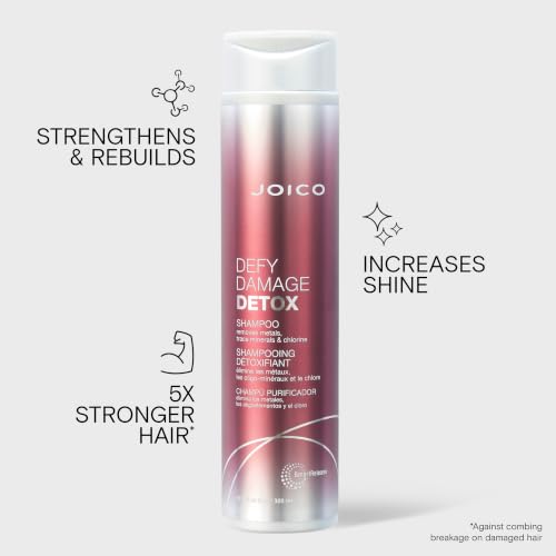Joico Defy Damage Detox Shampoo 10.1 Fl Oz - Remove Buildup & Trace Minerals