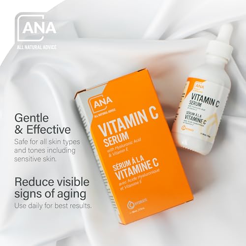 All Natural Advice 60mL Vitamin C Serum with 20% Sodium Ascorbyl Phosphate – UV Glass Bottle, Dropper & Spray