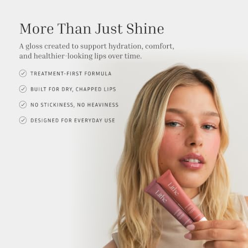 LITHE Lip Gloss Plush - Hydrating & Moisturizing Lip Shine 15mL