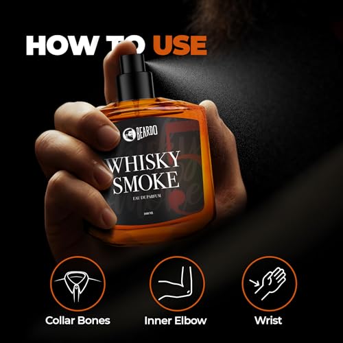 Beardo Whisky Smoke Eau de Parfum for Men 100ml – Long-lasting Woody Spicy Fragrance