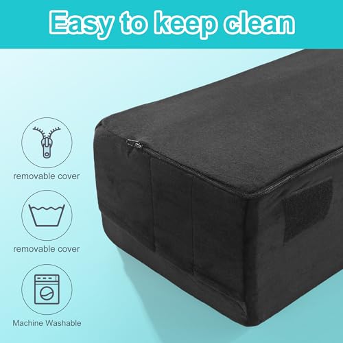 Black BALAPET Lash Pillow for Eyelash Extensions, Ergonomic Support with Side Pockets
