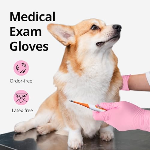 SwiftGrip Nitrile Exam Gloves 4 Mil Cherry Blossom Medium Disposable Food Safe Latex-Free Powder-Free (1000 Pack)