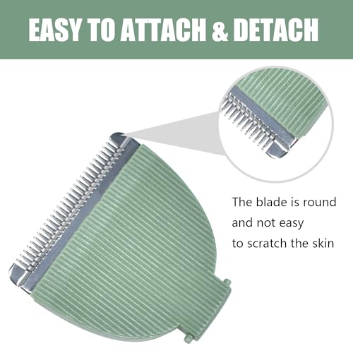 Replacement Blades Compatible with Meridian Trimmer, Hygienic Ceramic Replacement Blades for Meridian Body Trimmer,Green