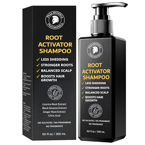 Psalmonica Root Activator Shampoo for Hair Growth - 10.1 Fl Oz Herbal Hair Loss Treatment for Men & Women