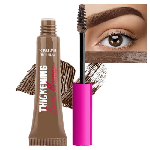 Tinted Thickening Brow Gel Brown Mascara,Tinted Eyebrow Gel,Waterproof, Transfer-proof, Brush to Fill in Eyebrows and Cover Gray Hairs - Cruelty Free (1pc 06 Brunette)