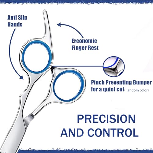 Blue 27-Piece Professional Hair Cutting Scissors Kit with Thinning Shears & Accessories