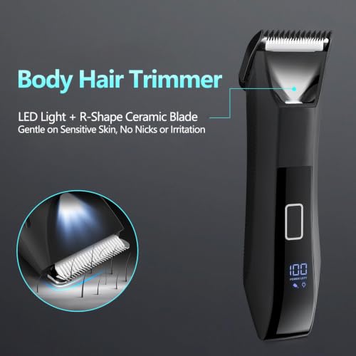 Men's 4-in-1 Beard Body Trimmer Groomer Kit Waterproof Black456