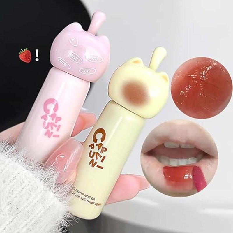 4 Colors Jelly Glossy Lip Gloss Set,Long Lasting Moisturizing Tinted Lip Balm,Plumping Water Lip Glaze, Mirror Hydrating Liquid Lipsticks Brighten Lipstick
