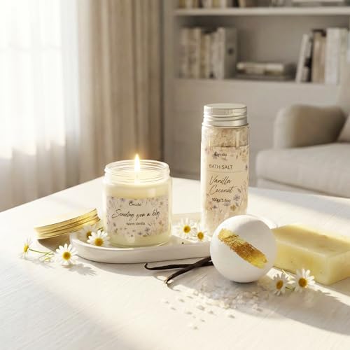 Self Care Gift Basket Set for Women - Spa, Relaxation & Birthday Gifts for Mom & Friends