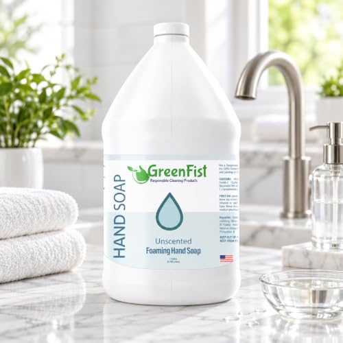 GreenFist Unscented Foaming Hand Soap Refill Jug 128oz Made in USA