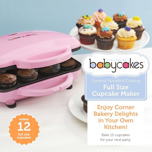 Babycakes Full-Size Cupcake Maker - Bakes 12 Nonstick Cupcakes