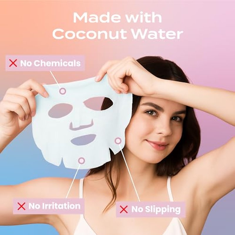 Body Restore Korean Bio-Cellulose Face Mask Variety Pack (12 Pack) ? Hydrating, Brightening & Anti-Aging Sheet Masks with Hyaluronic Acid, Niacinamide, Centella ? K-Beauty Facial Masks Skincare
