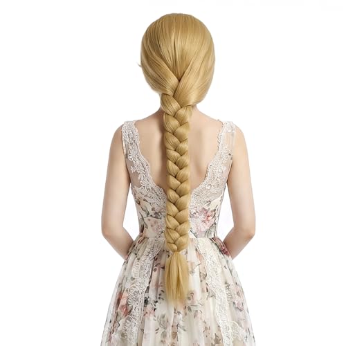 Braid Blonde Long Anime Wig - Princess Braided Hair for Cosplay & Parties (Variation of Braid Blonde)