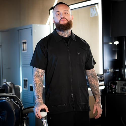 Large Black Barber Jacket - Hair-Repellent, Lightweight & Breathable