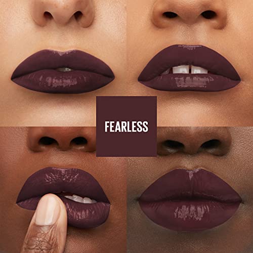 Maybelline Super Stay Vinyl Ink Liquid Lipstick Bundle - Longwear No-Budge Red & Brown