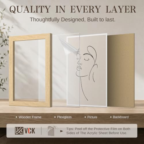 VCK 18x24 Poster Frame Set of 3 - Natural Solid Wood Wall Mounts Variation of THIS listing