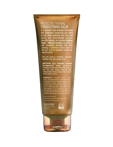 Brazilian Blowout Thermal Straightening Balm - 8 oz, Heat Protectant & Frizz Control