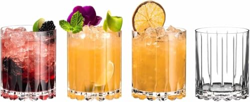 Riedel Double Rocks Glass Set of 4 - Drink Specific Crystal Cocktail Glassware