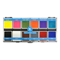 Vibrant Water-Activated Face & Body Makeup Palette - 12 Bold Colors