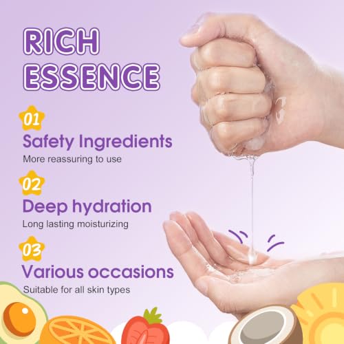 70 Pack Collagen Hydrating Face Masks with Fruit Variations - Skincare Set for Women & Teens