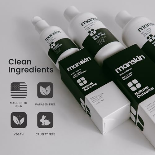 Men's Anti-Aging Skin Care Kit - Facial Cleanser, Toner & Moisturizer Set