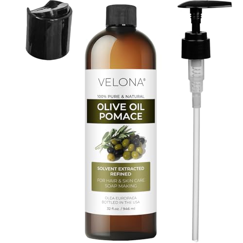 Velona Olive Pomace Oil 32 Fl Oz with Pump - Refined, Non-GMO Cooking Oil