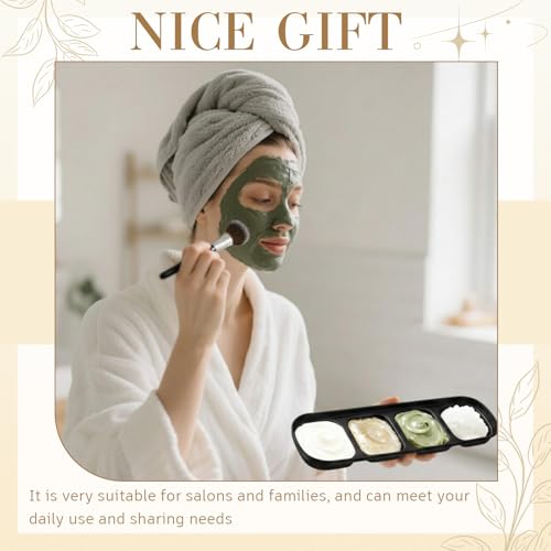 Esthetician Face Mask Trays Set - Stainless Steel Black Large 4 Pack