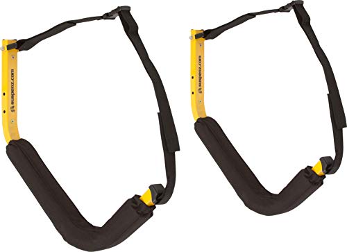 Suspenz EZ Kayak Rack - Yellow Wall Mount Storage for Canoes & Paddle Boards