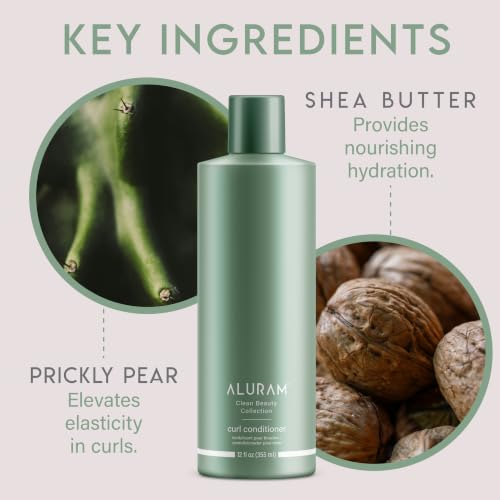 ALURAM Coconut Water-Based Curly Hair Shampoo & Conditioner Set 33.8 Fl Oz x2
