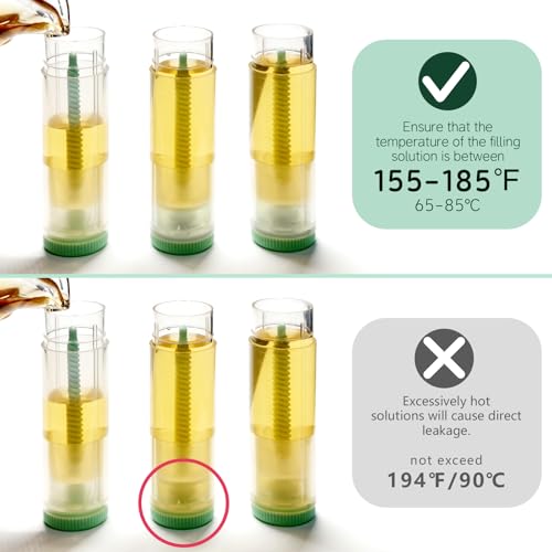 JuLand 50 Pack Empty Lip Balm Containers Bulk 5.5ml - Clear Twist-Up Tubes with Multi-Colored Caps, Refillable Chapstick Tube for DIY Lip Balm Making