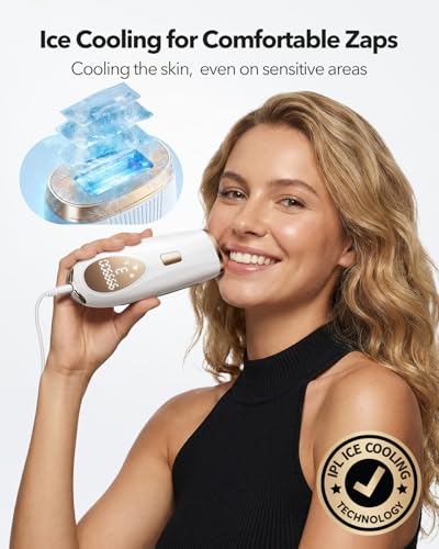 Laser Hair Removal Device for Women with Ice Cooling - White