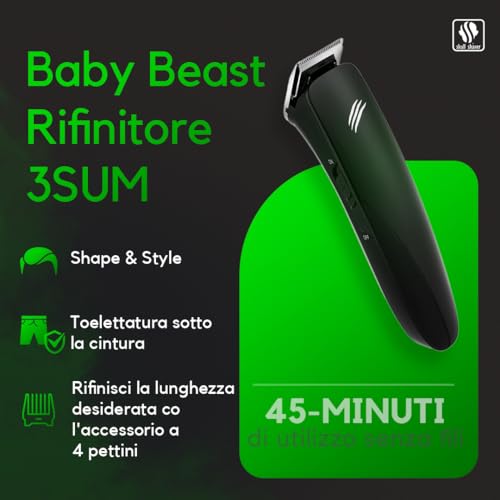 Skull Shaver Baby Beast Trimmer 3SUM ? The Powerful, Precise & Cordless Trimmer for All-in-One Styling