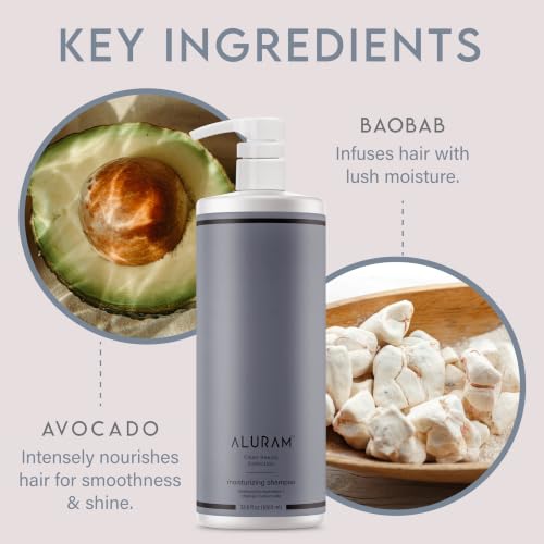 ALURAM Coconut Water-Based Moisturizing Hair Shampoo & Conditioner Set 33.8 Fl Oz Pack of 2