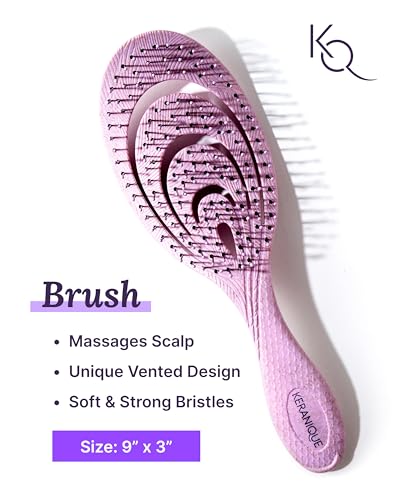 Detangling Hair Brush and Wide Tooth Comb Set for All Hair Types