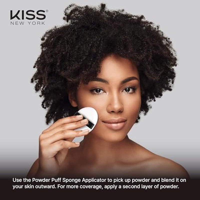Kiss New York Soft Matte Pressed Powder (Classic Tan) With Dual Ended Powder Brush Set, Blurring Poreless Face Powder Makeup, Medium Coverage Setting Powder Infused with Salicylic Acid & Niacinamide