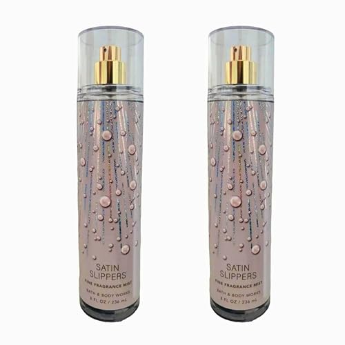 Bath & Body Works Satin Slippers Fragrance Mist Set of 2, 8oz Each