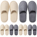 DECOUE 6 Pairs Disposable Slippers for Guest, Non Slip Spa Slides Washable Reusable House Shoes Hotel Indoor Slippers for Women Men, Home,Travel