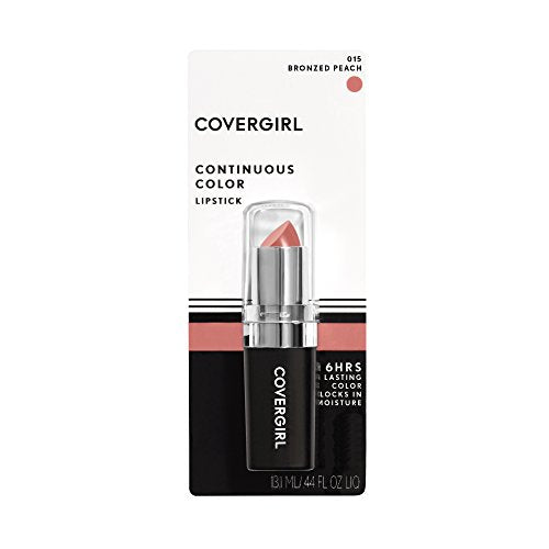 COVERGIRL Continuous Color Lipstick, Shimmer, Bronzed Peach 015 (Pack of 3)