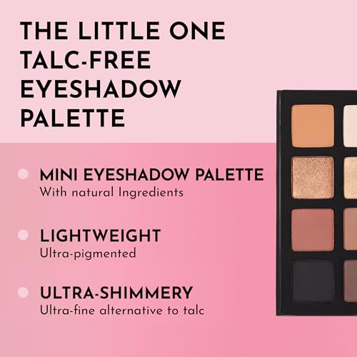 Travel-Friendly Talc-Free Eyeshadow Palette - 8 Neutral Shades, 1 Ounce - Black