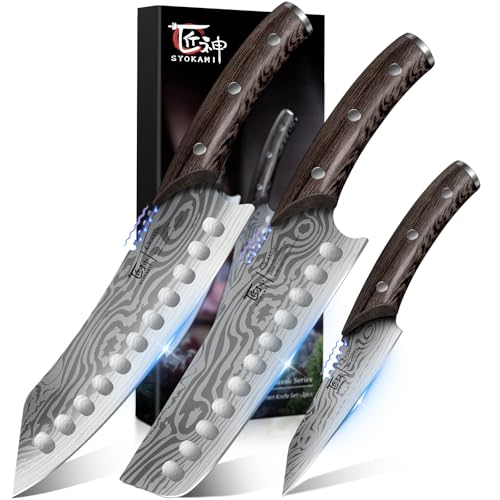 Japanese Style Chef Knife Set - 3-Piece Kitchen Knives with German Steel & FSC Handle