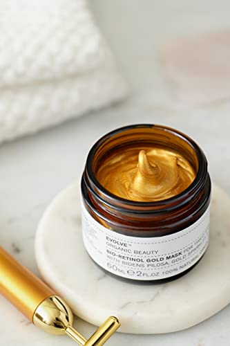 Evolve Organic Beauty Bio-Retinol Gold Face Mask 1 oz - Nourishing Anti-Aging Skin Treatment