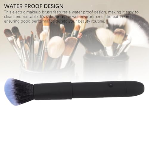 Electric Makeup Brush, 2PCS 10 Gear Vibrating Makeup Brush, Rechargeable Foundation Brush for Blending Contouring Highlight, Portable Multifunctional Loose Powder Brush for Concealer