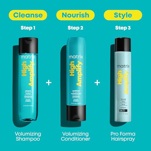 High Amplify Firm Hold Hairspray for Fine, Curly & Wavy Hair – 24H Volumizing Styling Spray