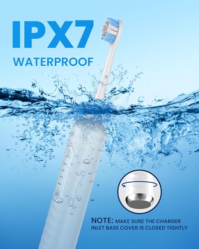 Electric Toothbrush with Water Flosser 3-in-1 Kit - White, 7 Modes for Adults