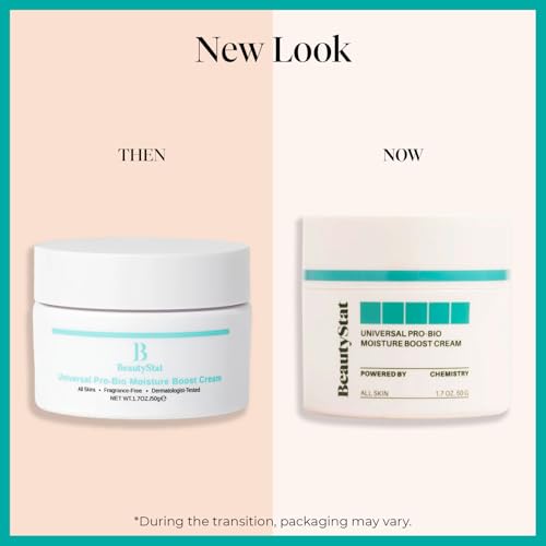BeautyStat Probiotic 24HR Moisture Boost Cream - Made in the USA - Daily Moisturizer Face Cream with Probiotics, Ceramides, Hyaluronic Acid for Natural Anti Aging, Fine Lines, Wrinkles (1.7oz / 50ml)