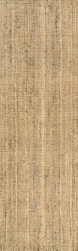 Natural Jute Handwoven Runner Rug - 2' x 8' Variation of Natural / 2'6" x 8'